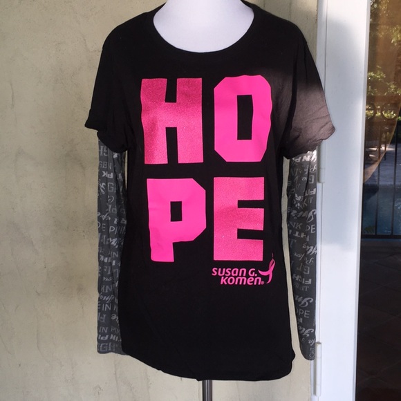 XL Susan G Komen long sleeve black  T-shirt - Picture 1 of 3